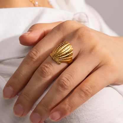 [Amore]Aloha Gold Seashell Ring