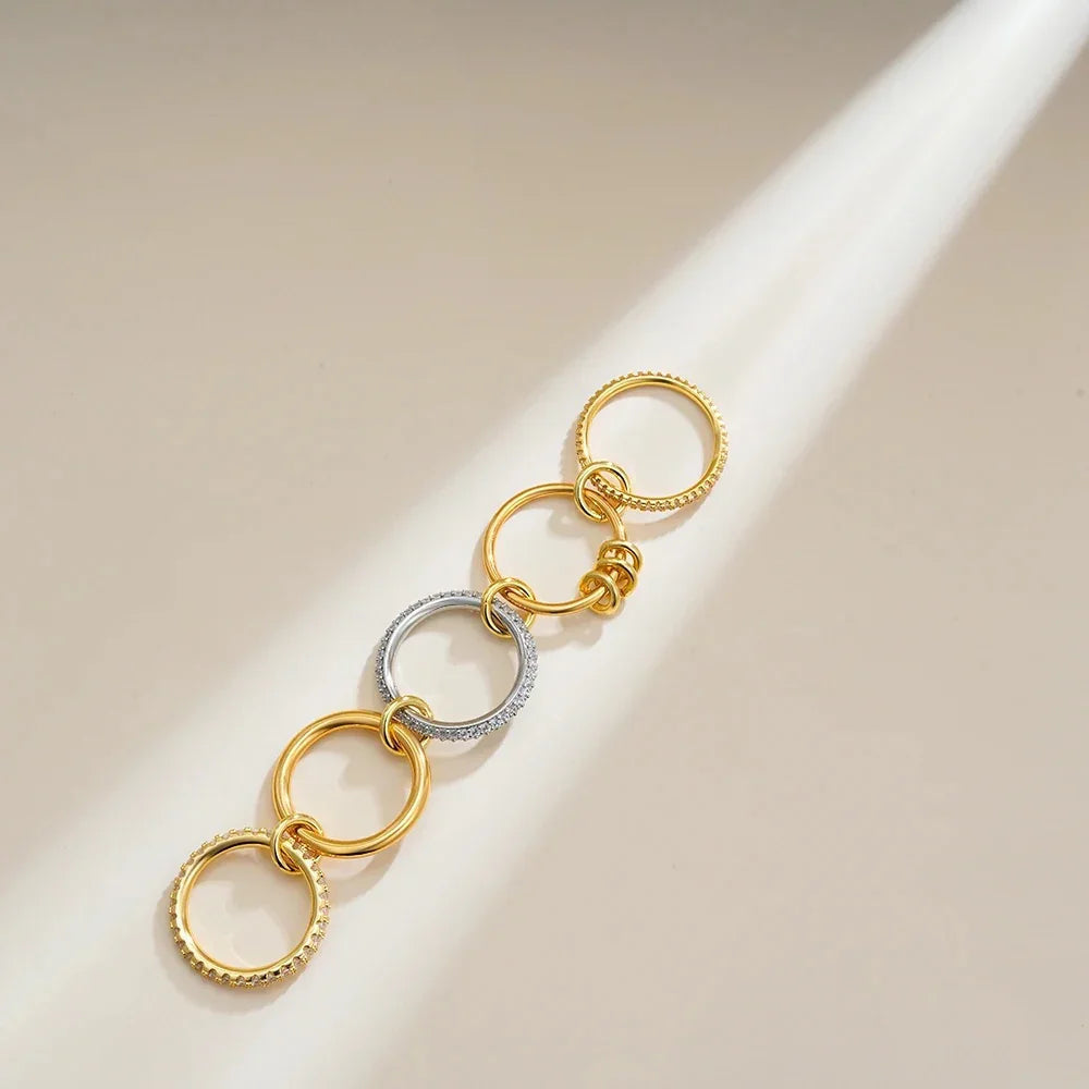 [Amore]Blaise Stacked Diamond Ring
