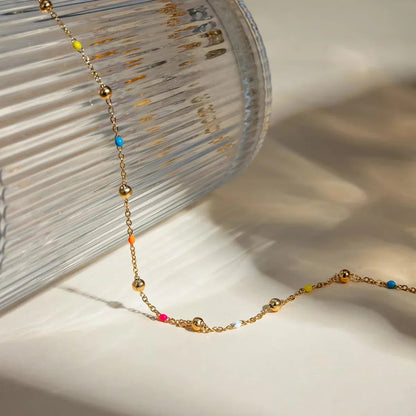 [Amore]Amphitrite Gold Chain Bead Necklace