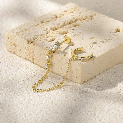 [Amore]Audra Chain Cuff Earring