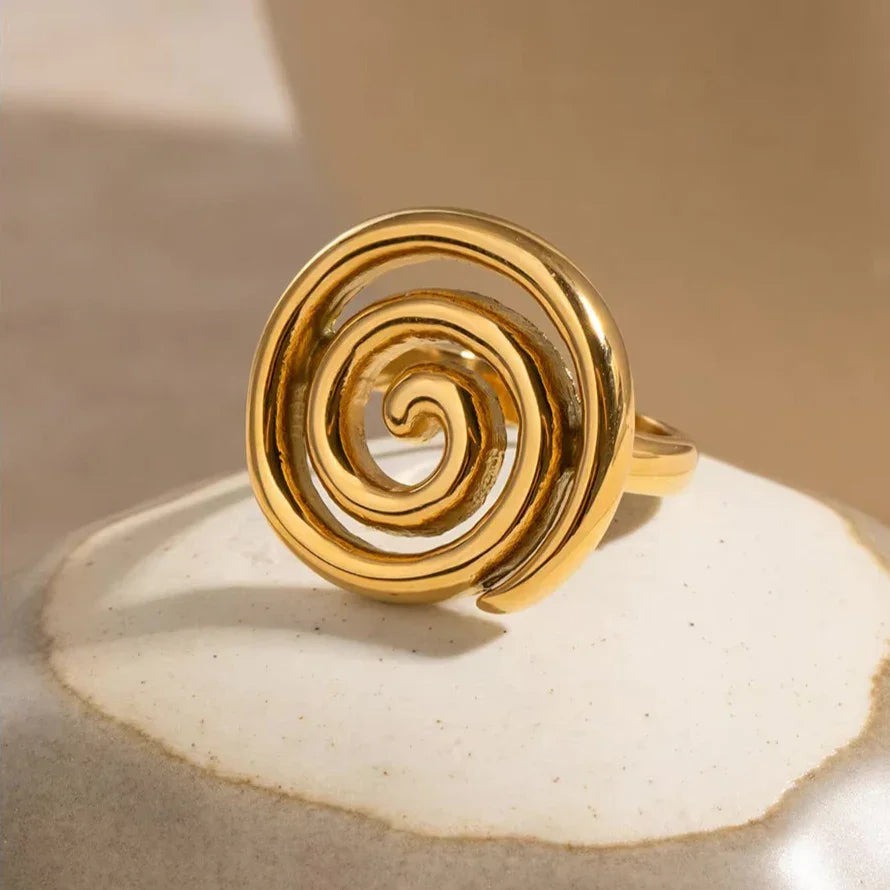 [Amore]Christy Spiral Gold Ring