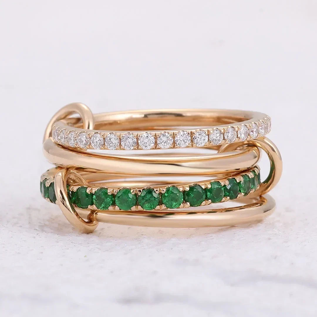 [Amore]Imani Stacked Diamond Ring
