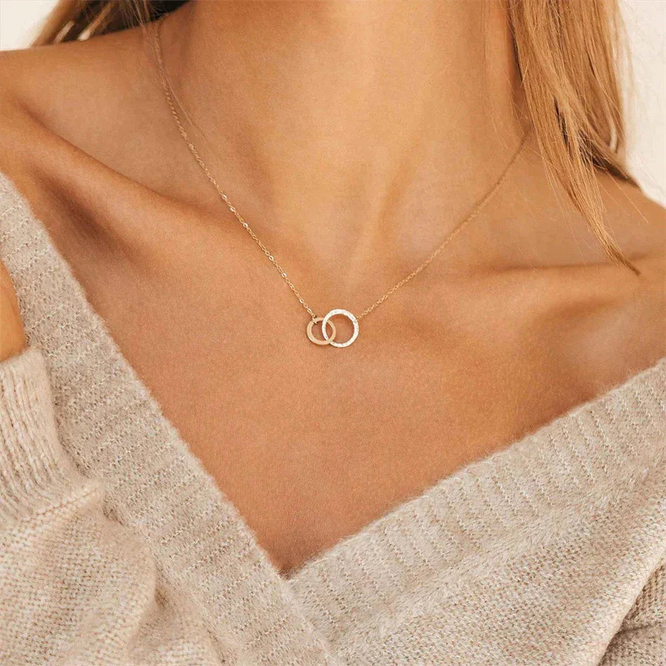 [Amore]Isabelle Gold Hoop Necklace