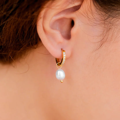 [Amore]Sara Pearl Earrings