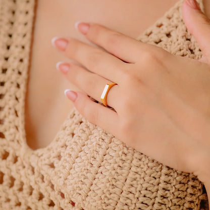[Amore]Sasha Geometric Gold Ring