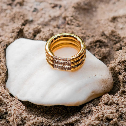 [Amore]Serenity Diamond Gold Ring