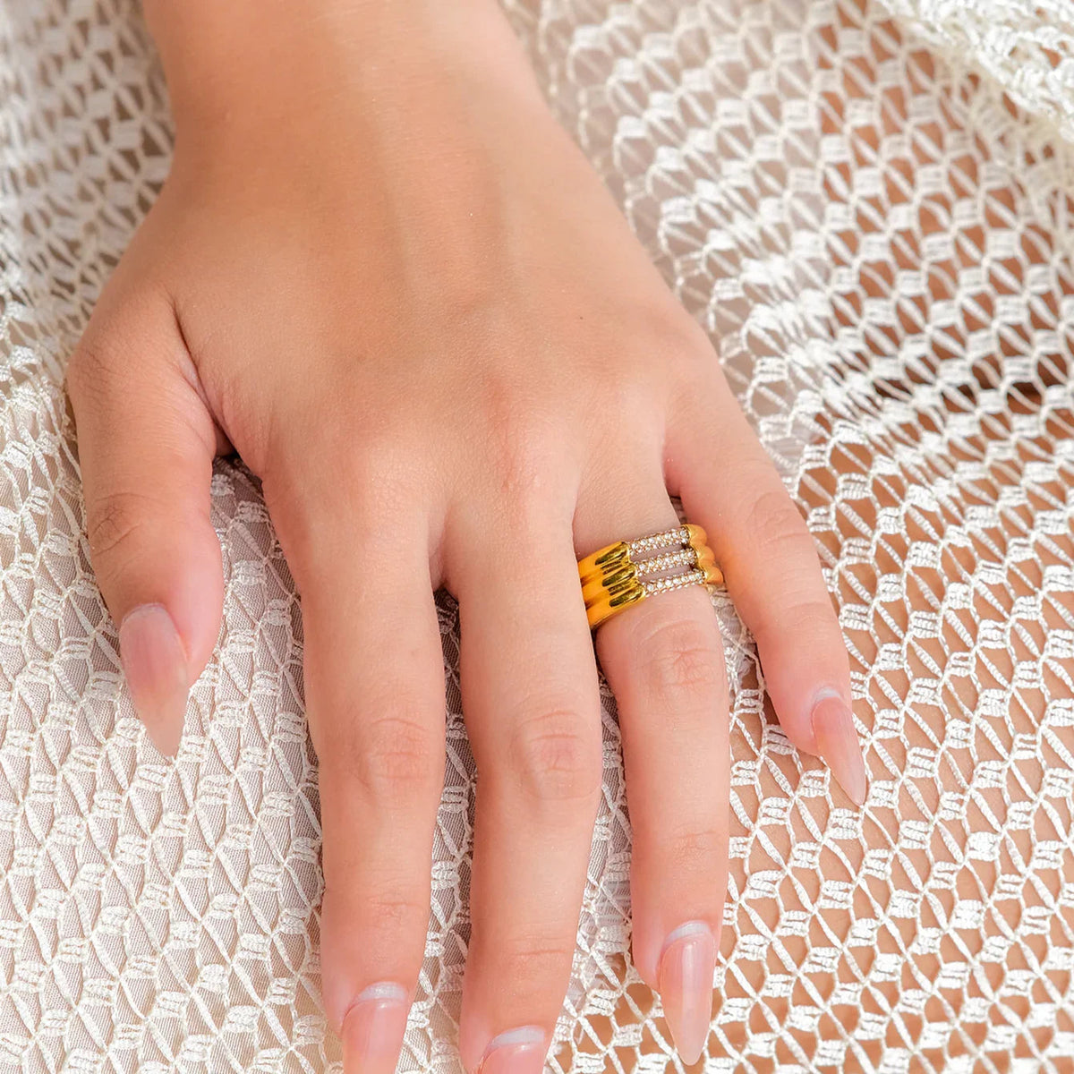 [Amore]Serenity Diamond Gold Ring