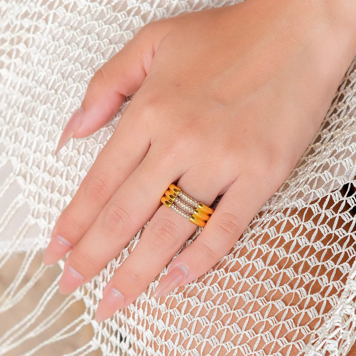 [Amore]Serenity Diamond Gold Ring