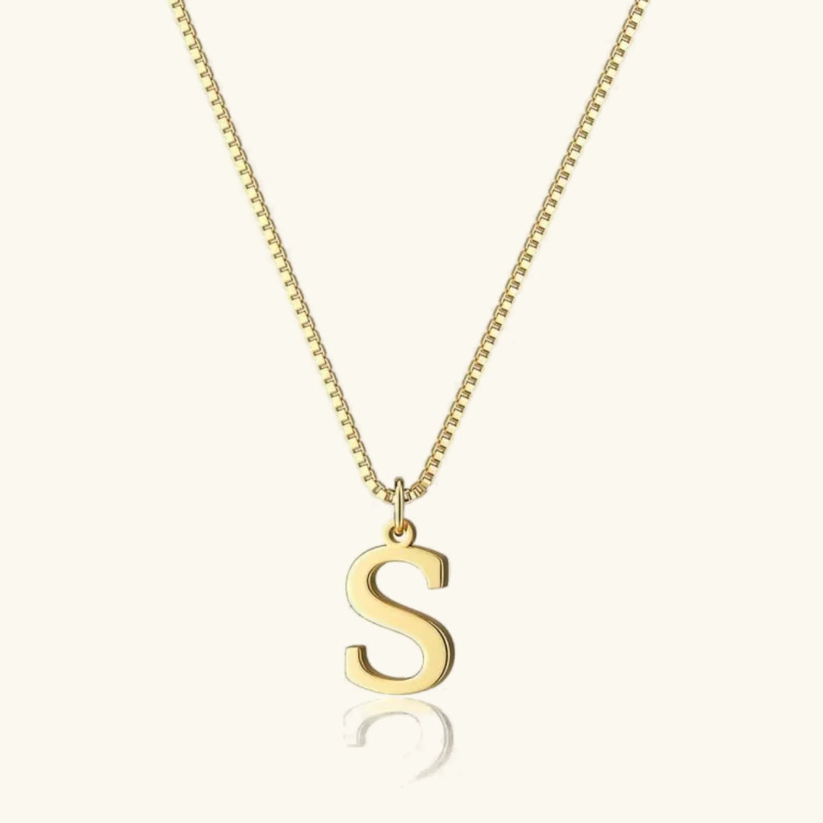 [Amore]Therese Letter Initial Gold Necklace