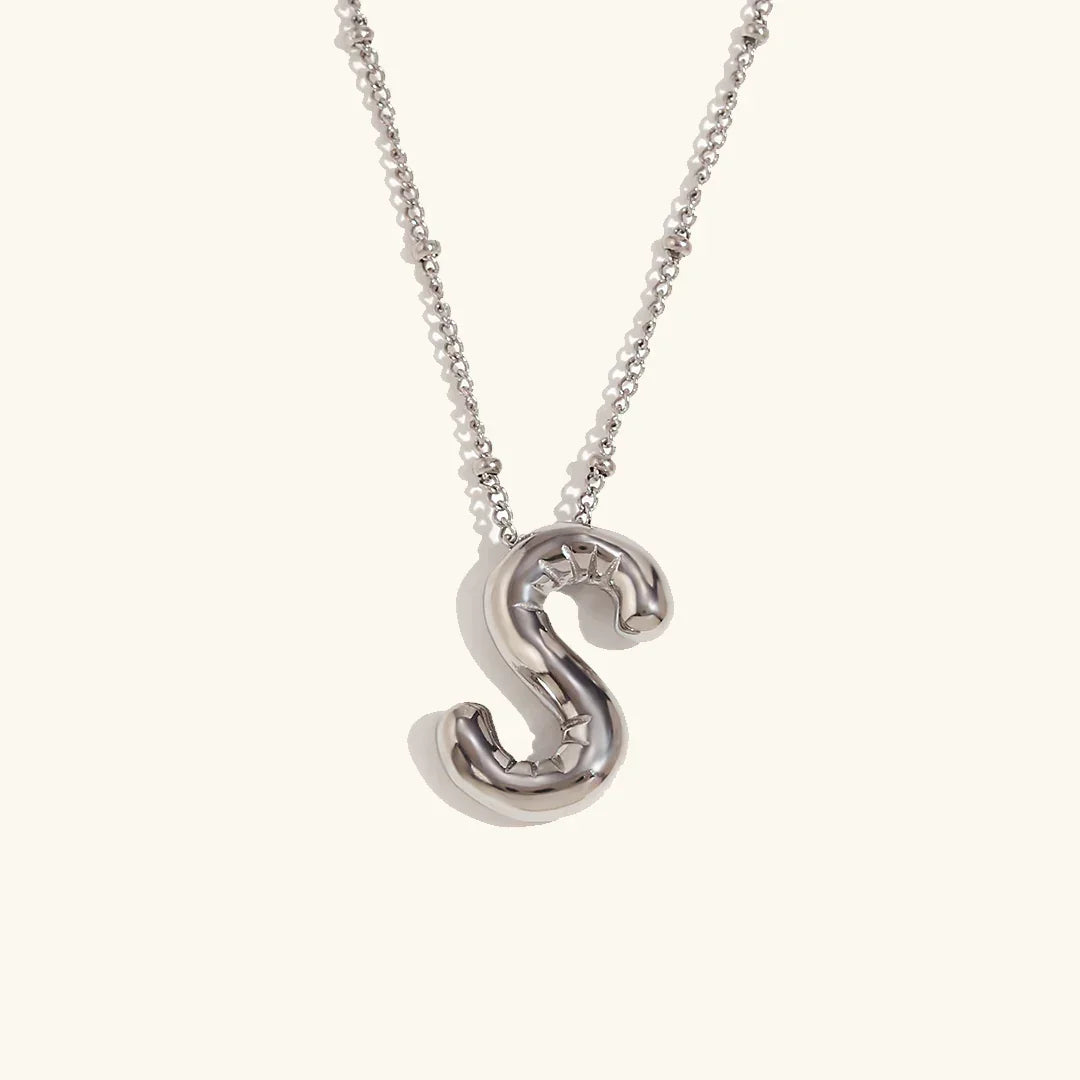 [Amore]Balloon Gold Initial Necklace