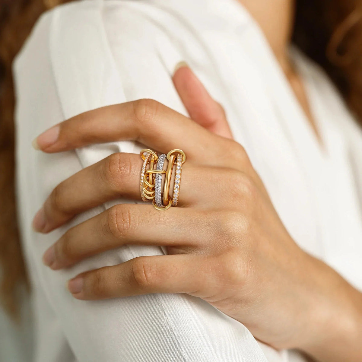 [Amore]Blaise Stacked Diamond Ring