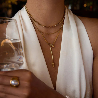 [Amore]Zarelle Gold Serpentine Pendant
