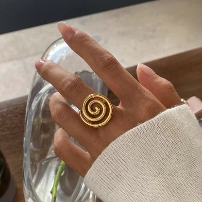 [Amore]Christy Spiral Gold Ring