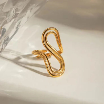 [Amore]Halle Abstract Gold Ring