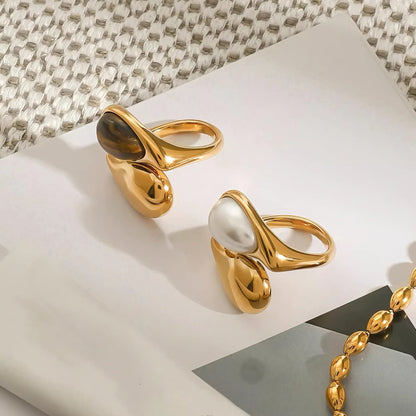 [Amore]Mara Amber Pearl Ring