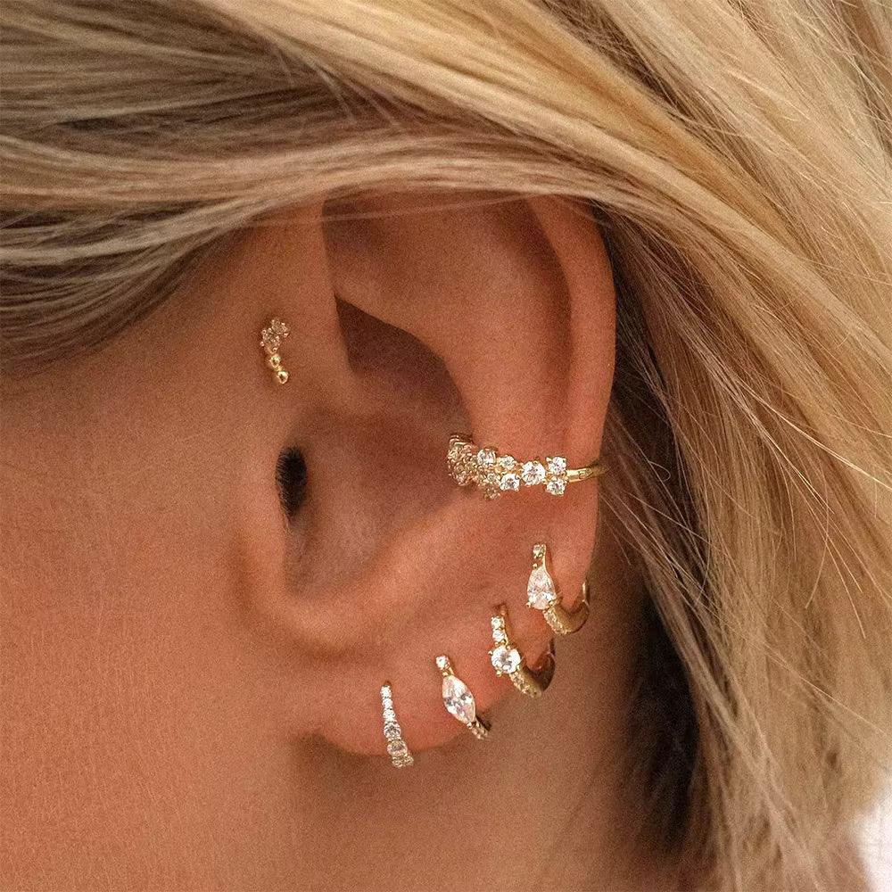 [Amore]Mariah Mini Diamond Hoops