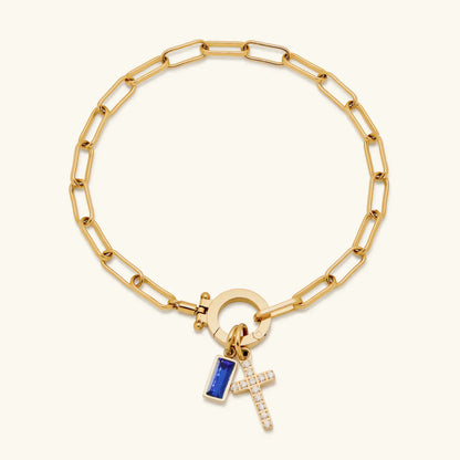 [Amore]Annabella Birthstone Cross Bracelet