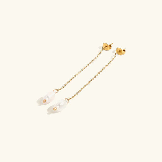 [Amore]Tessa Pearl Tassel Earrings