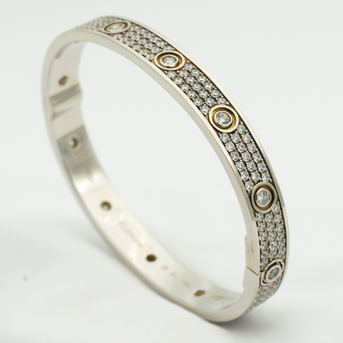 [Amore]LOVE BRACELET 6.1MM DIAMOND-PAVED 10 BIG DIAMONDS