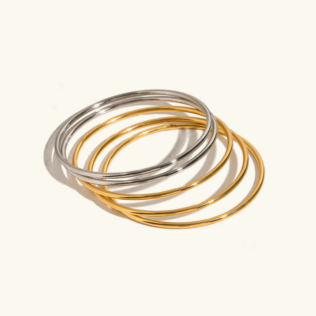 [Amore]Shannon Gold Bangle Set