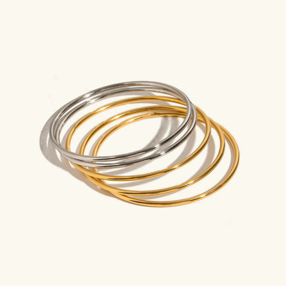 [Amore]Shannon Gold Bangle Set