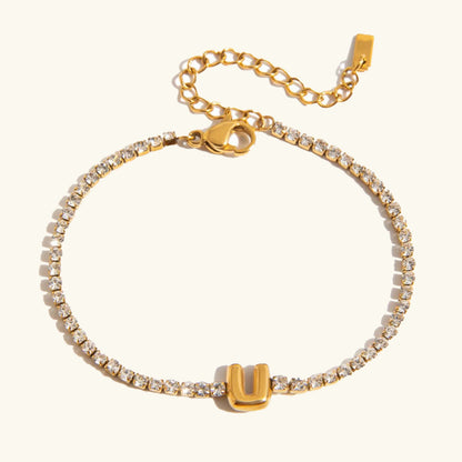 [Amore]Avaria Bubble Letter Tennis Bracelet