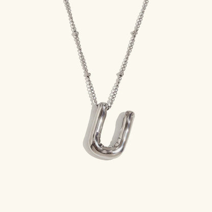 [Amore]Balloon Gold Initial Necklace