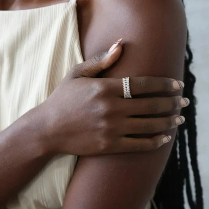 [Amore]Clarisse Patterned Gold Ring