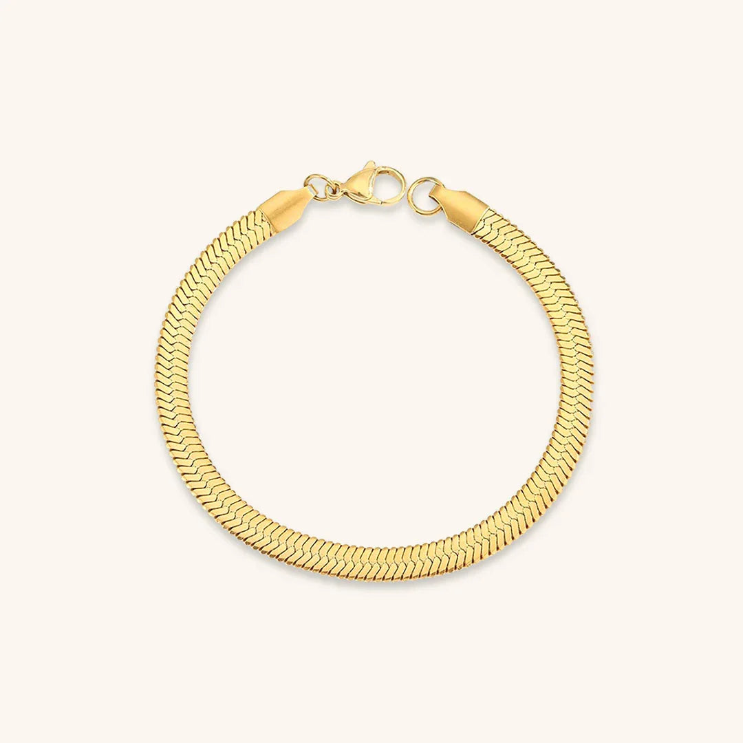 [Amore]Vida Gold Herringbone Bracelet