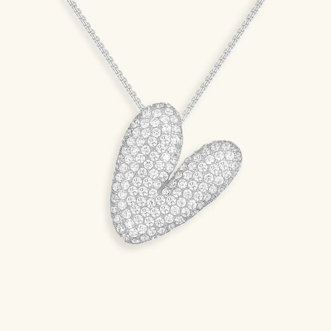 [Amore]Bubble Initial Diamond Necklace