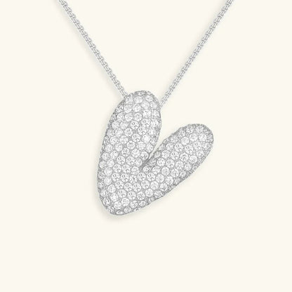 [Amore]Bubble Initial Diamond Necklace