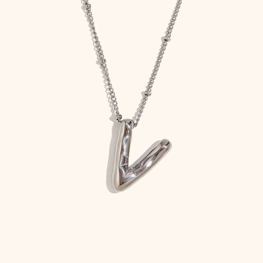 [Amore]Balloon Gold Initial Necklace