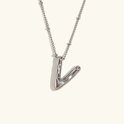 [Amore]Balloon Gold Initial Necklace