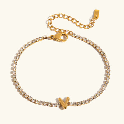 [Amore]Avaria Bubble Letter Tennis Bracelet