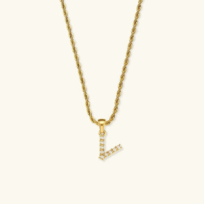 [Amore]Elodie Initial Letter Pearl Necklace