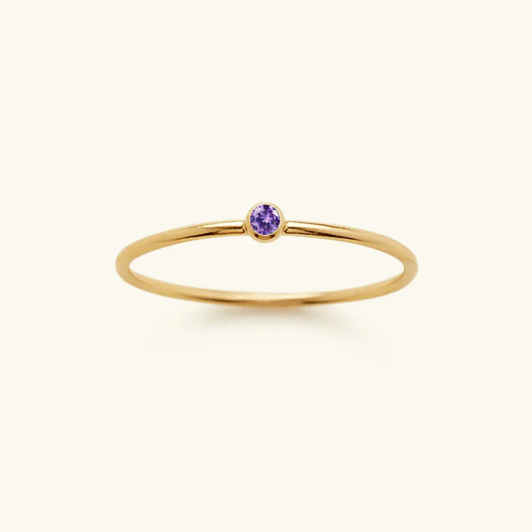 [Amore]Amelia Birthstone Stacker Ring