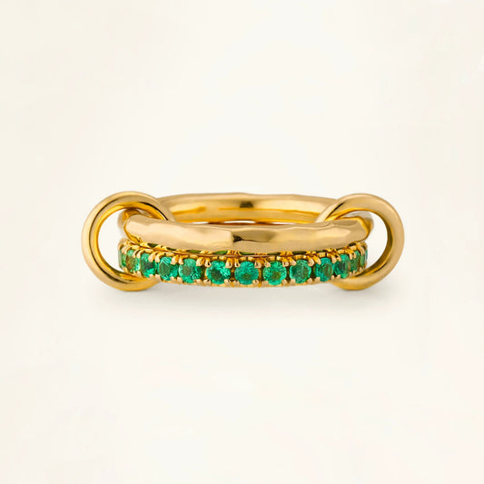 [Amore]Viridian Stacked Diamond Ring