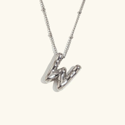 [Amore]Balloon Gold Initial Necklace