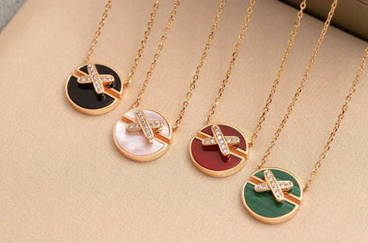 [Amore]JEUX DE ROSE GOLD DIAMOND NECKLACE