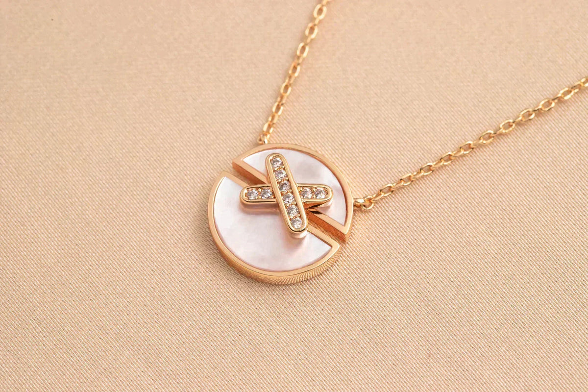 [Amore]JEUX DE ROSE GOLD DIAMOND NECKLACE