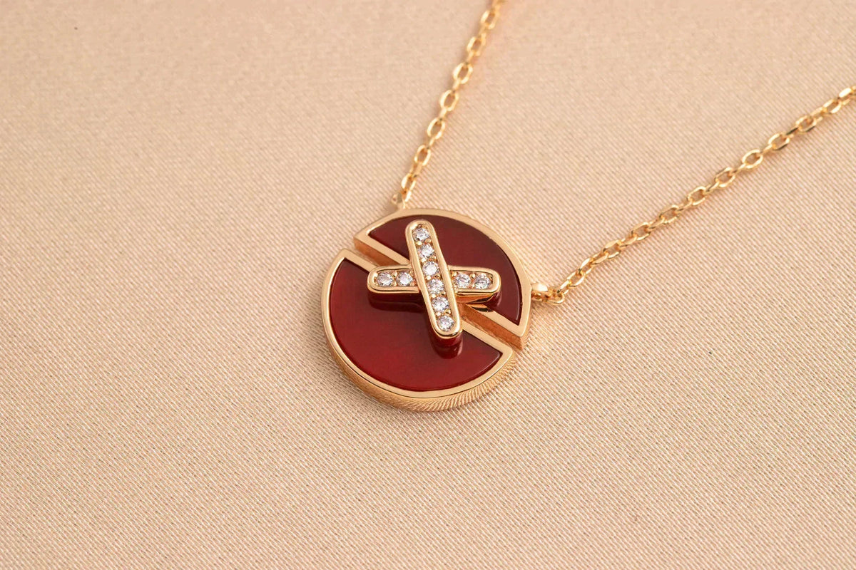 [Amore]JEUX DE ROSE GOLD DIAMOND NECKLACE