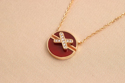 [Amore]JEUX DE ROSE GOLD DIAMOND NECKLACE
