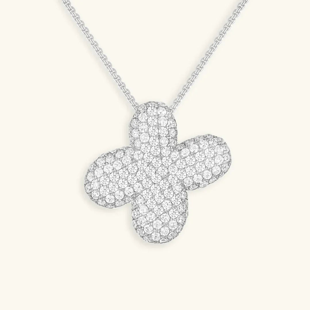 [Amore]Bubble Initial Diamond Necklace