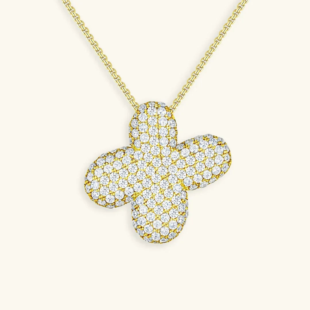 [Amore]Bubble Initial Diamond Necklace