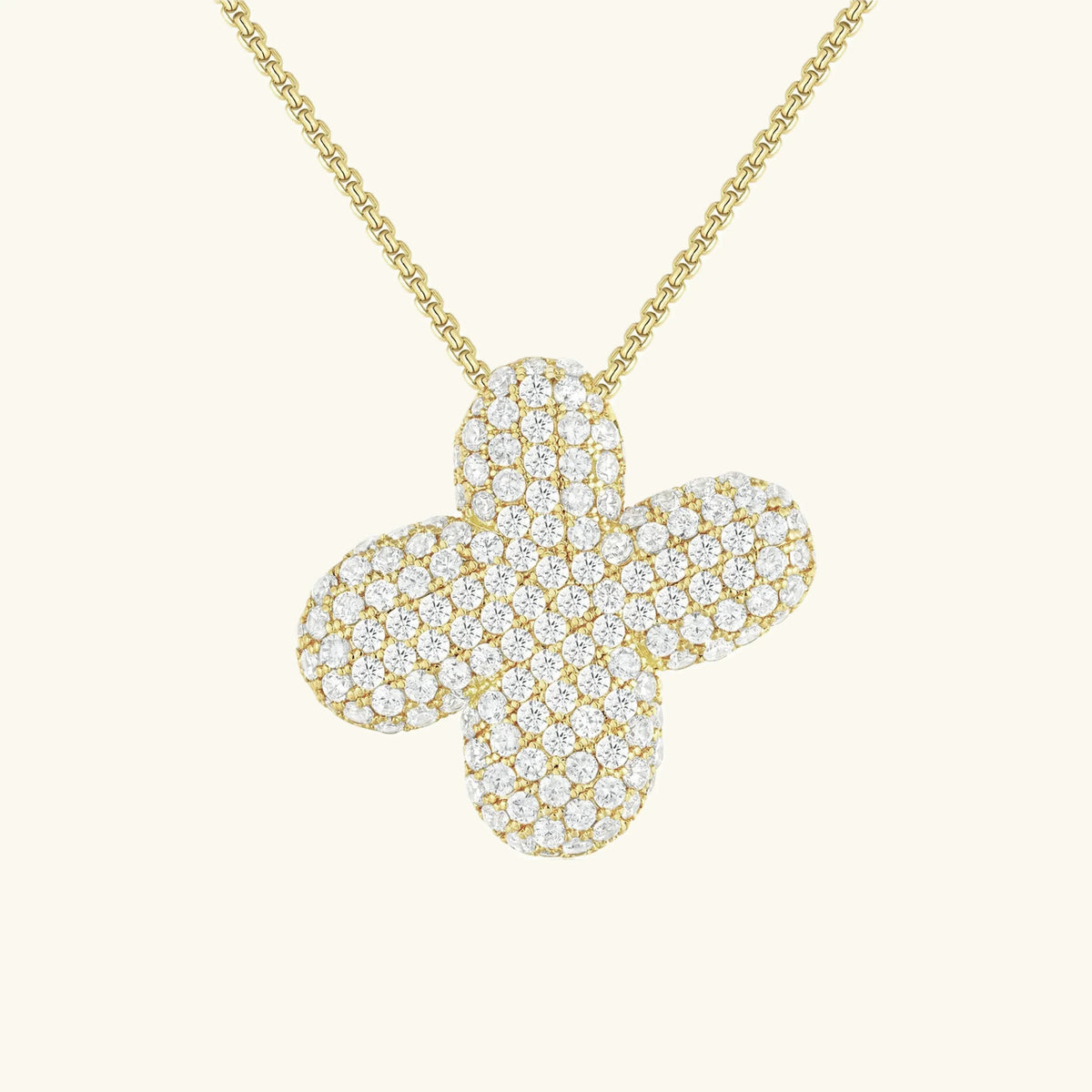 [Amore]Bubble Initial Diamond Necklace