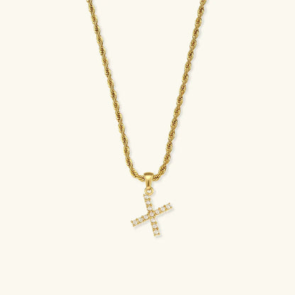 [Amore]Elodie Initial Letter Pearl Necklace