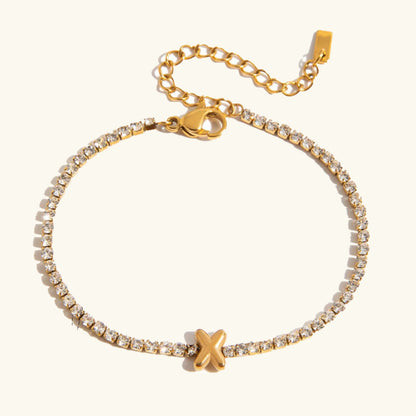 [Amore]Avaria Bubble Letter Tennis Bracelet