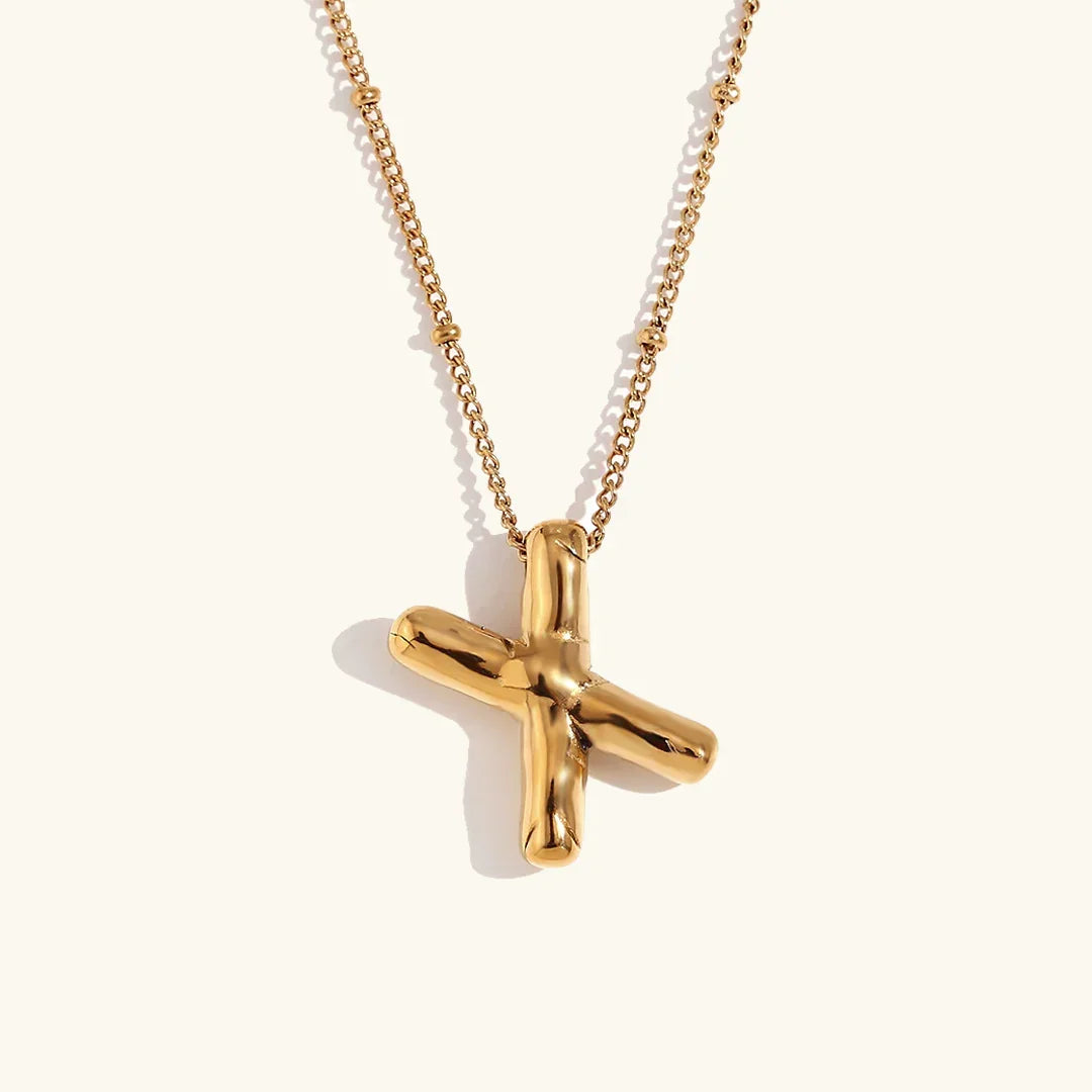 [Amore]Balloon Gold Initial Necklace