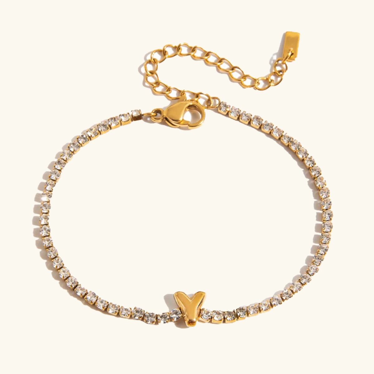 [Amore]Avaria Bubble Letter Tennis Bracelet