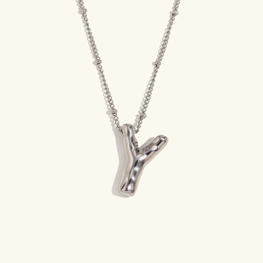 [Amore]Balloon Gold Initial Necklace